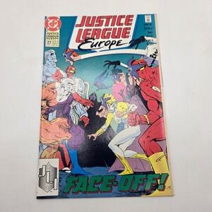 DC Comics Justice League Europe 27 Face-Off Bart Sears Copper Age 1991 JLE JLA